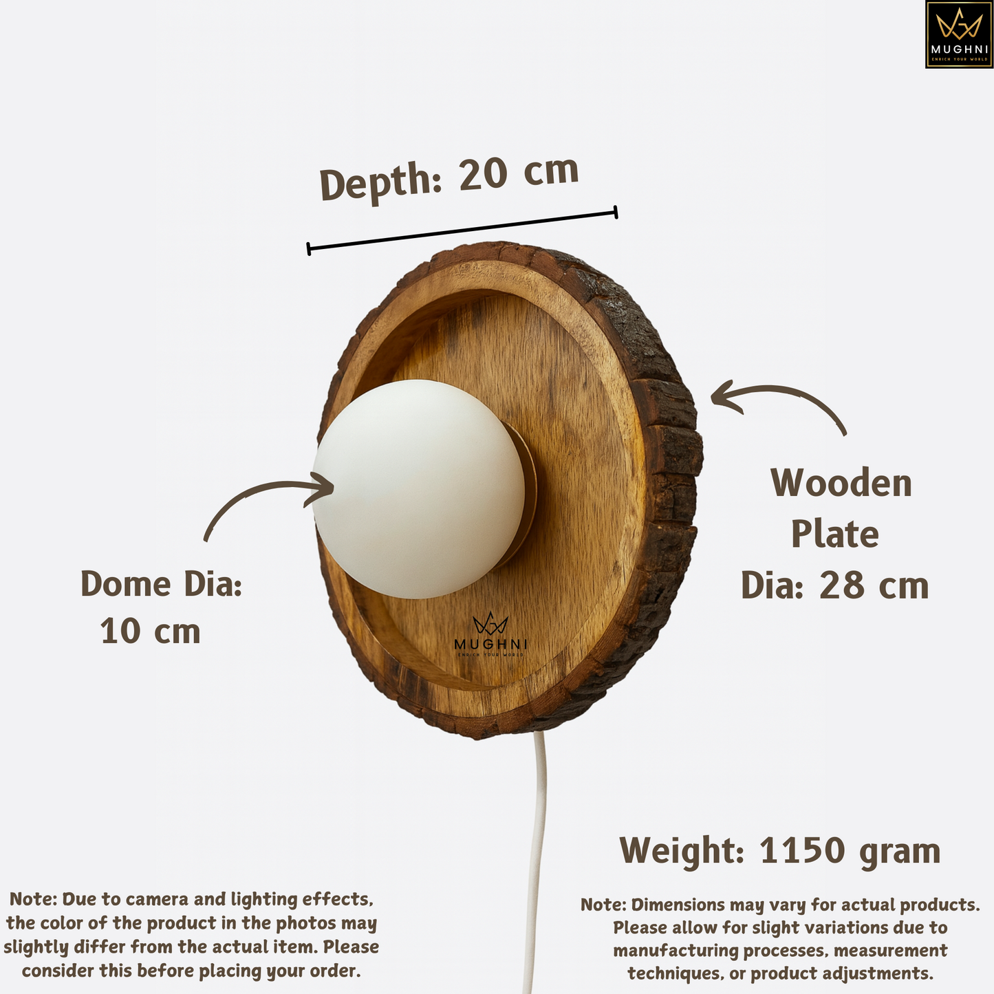 Wood & Glass Wall Sconce