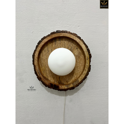 Wood & Glass Wall Sconce