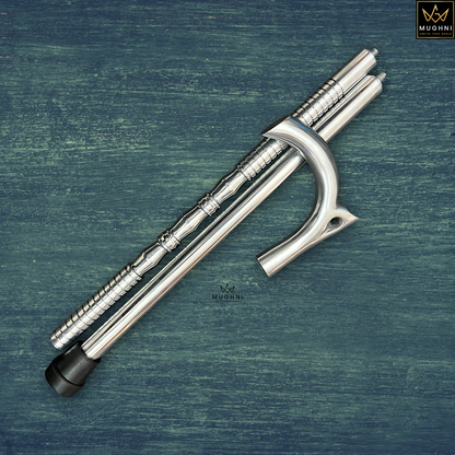 Foldable Silver Walking Cane | Lightweight Aluminum Portable Aid