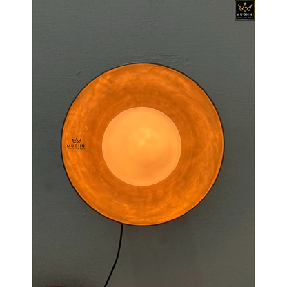 Antique Brass Wall Sconce with Frosted Glass Globe – Vintage Wall Lamp | Mughni Lighting