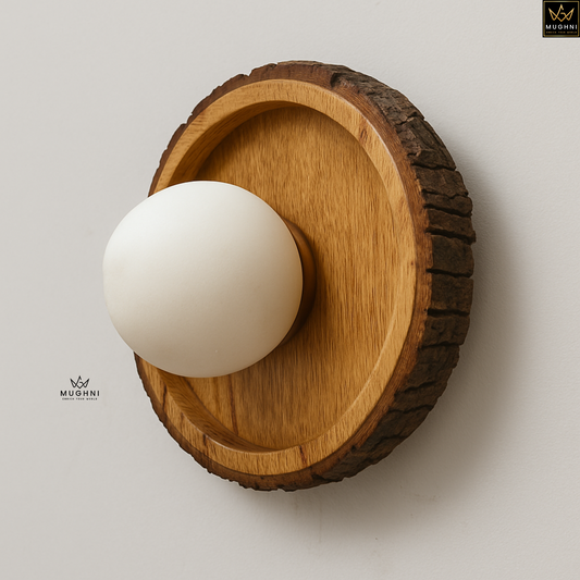 Wood & Glass Wall Sconce